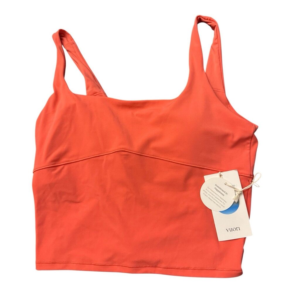 Vuori AllTheForm Support Tank Bright Coral VW1207 Women's Size Medium $74